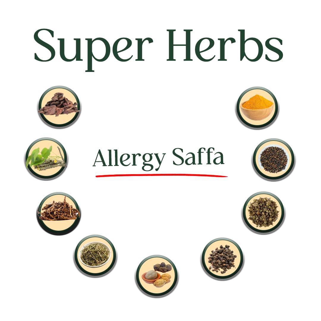 Herbal Deck Allergy Saffa Deck Allergy Saffa | Ayurvedic Supplement for Skin & Dust Allergy Relief | Reduces Redness, Sneezing, Mild Asthma & Allergic Reactions | Herbal Allergy Support for Men & Women- 150g Jar — Amazon image 4