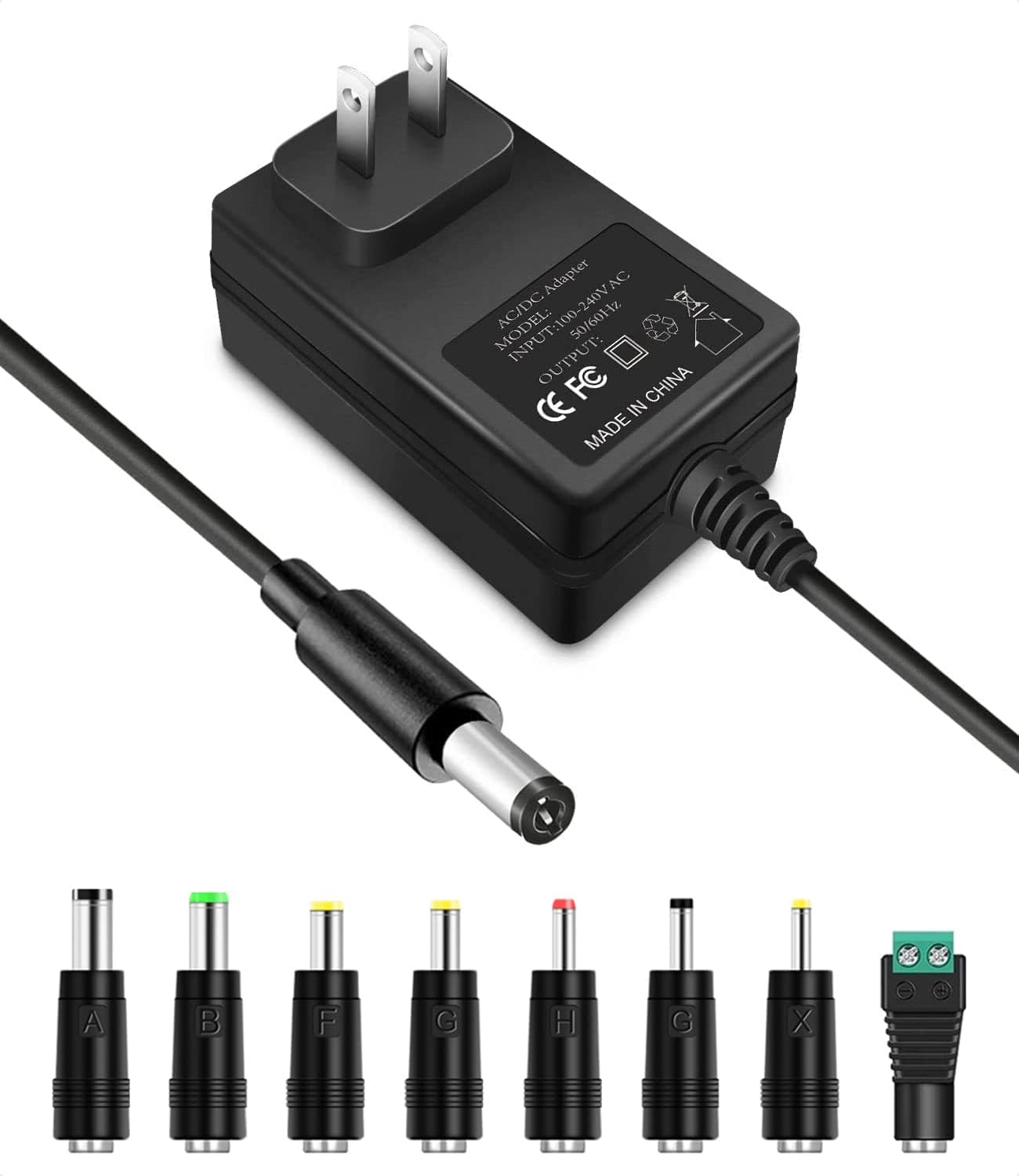 12V 2A Power Adapter AC Power Supply Cord 12 Volts 2 Amps