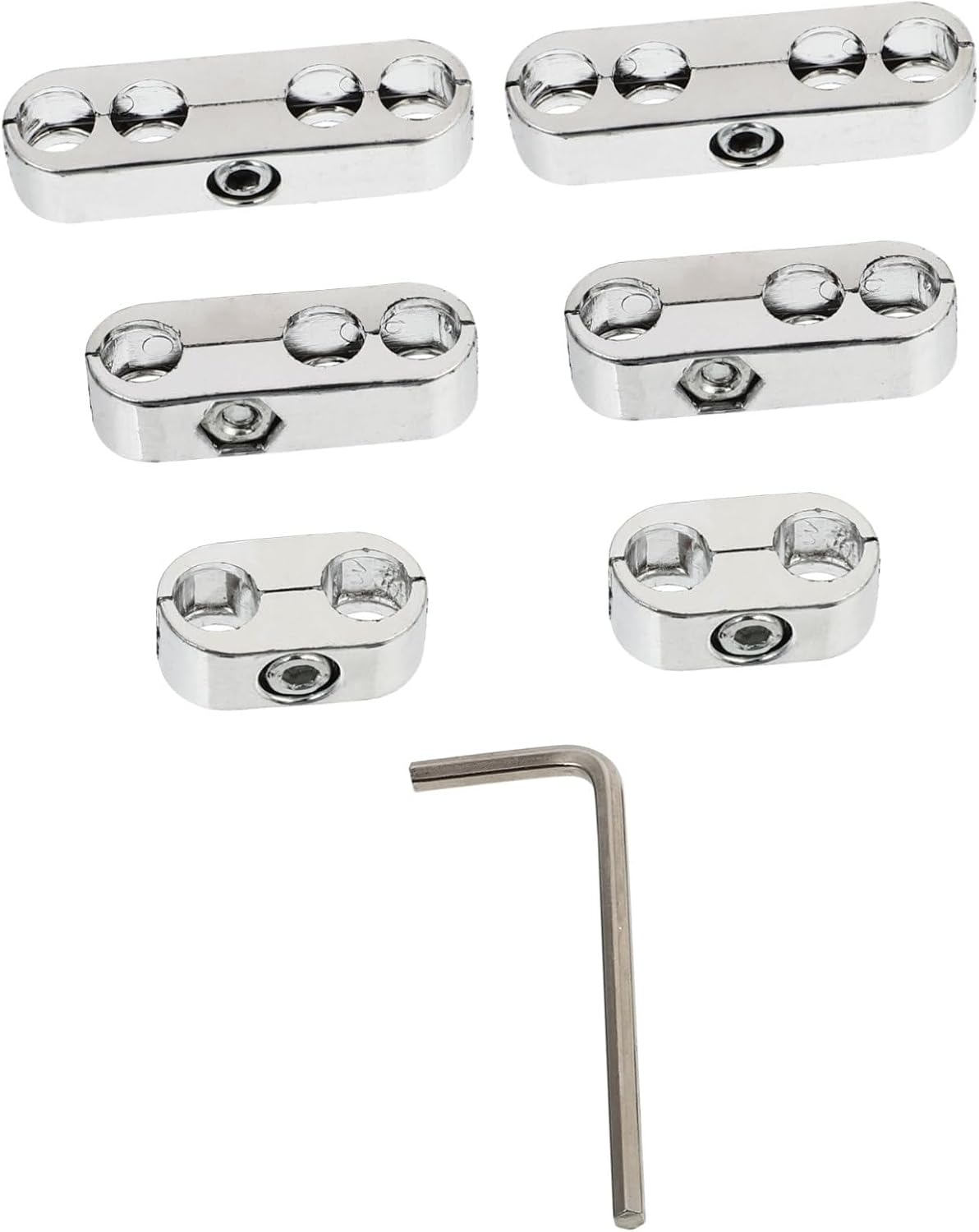 Mikinona Chrome-plated Spark Plug Wire Separators Looms Auto Ignition Wire Holders Abs Clamp