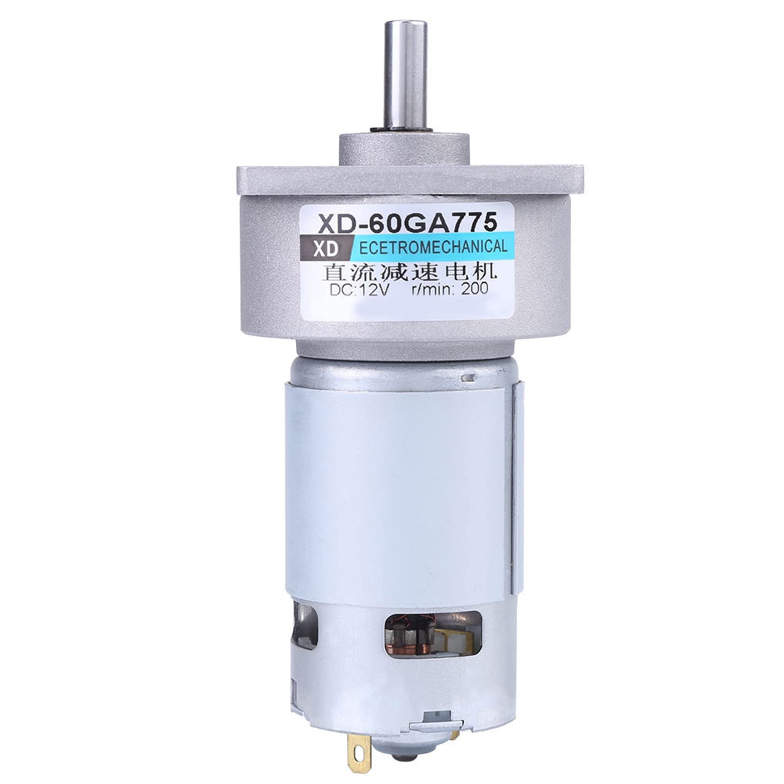 Motoriduttore, 60GA775 Motoriduttore DC 12V 35W DC con Micro Ventola Regolabile a Coppia Elevata (200 giri/min)