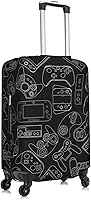 Vista 4 de Lukbfall Fundas elásticas lavables para equipaje con patrón de controlador de videojuegos, protector de equipaje para maleta de viaje, funda