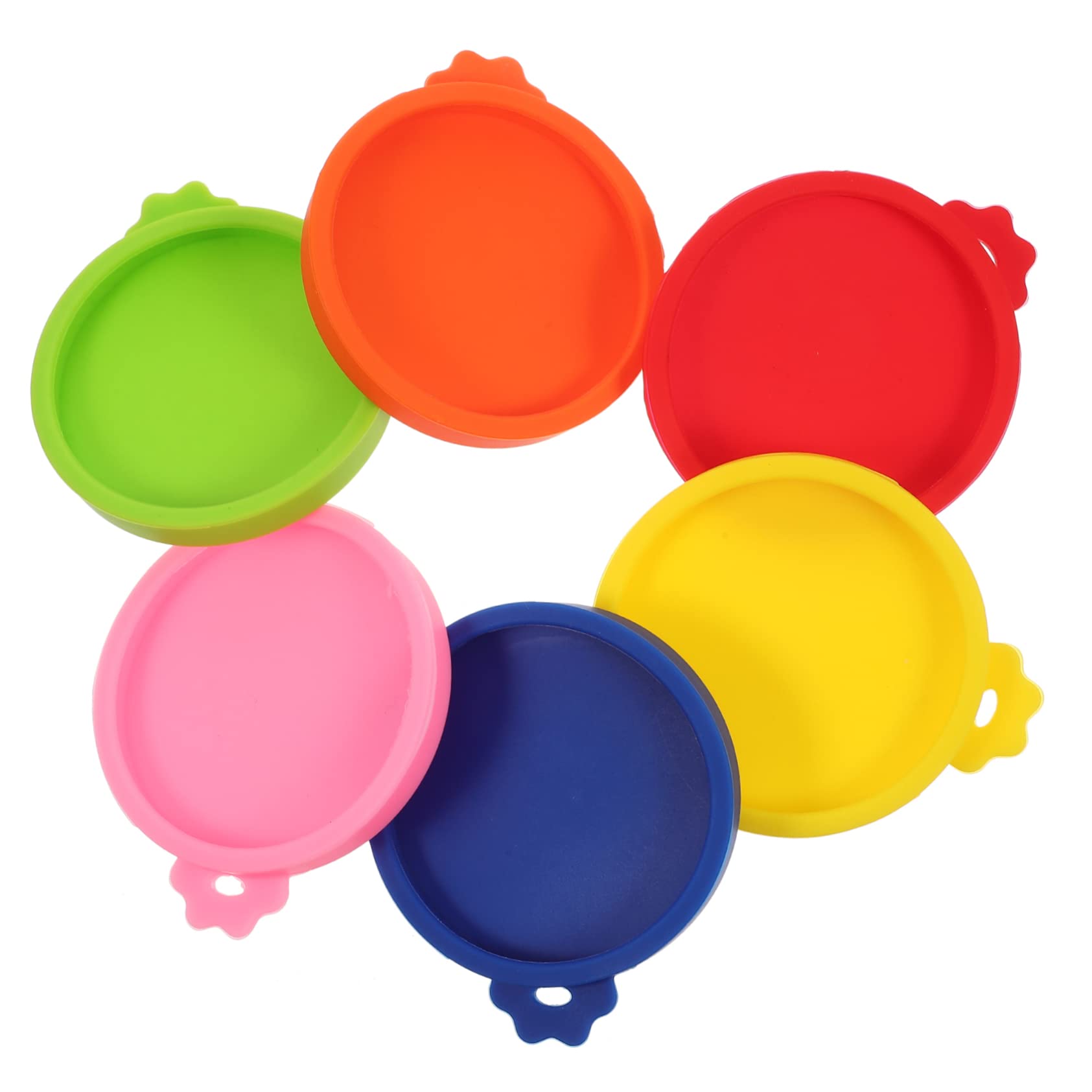 BESPORTBLE 6pcs Silicone Wet Cat Food Can Covers Lids for Mason Jars Reusable Sealing Lids Puller