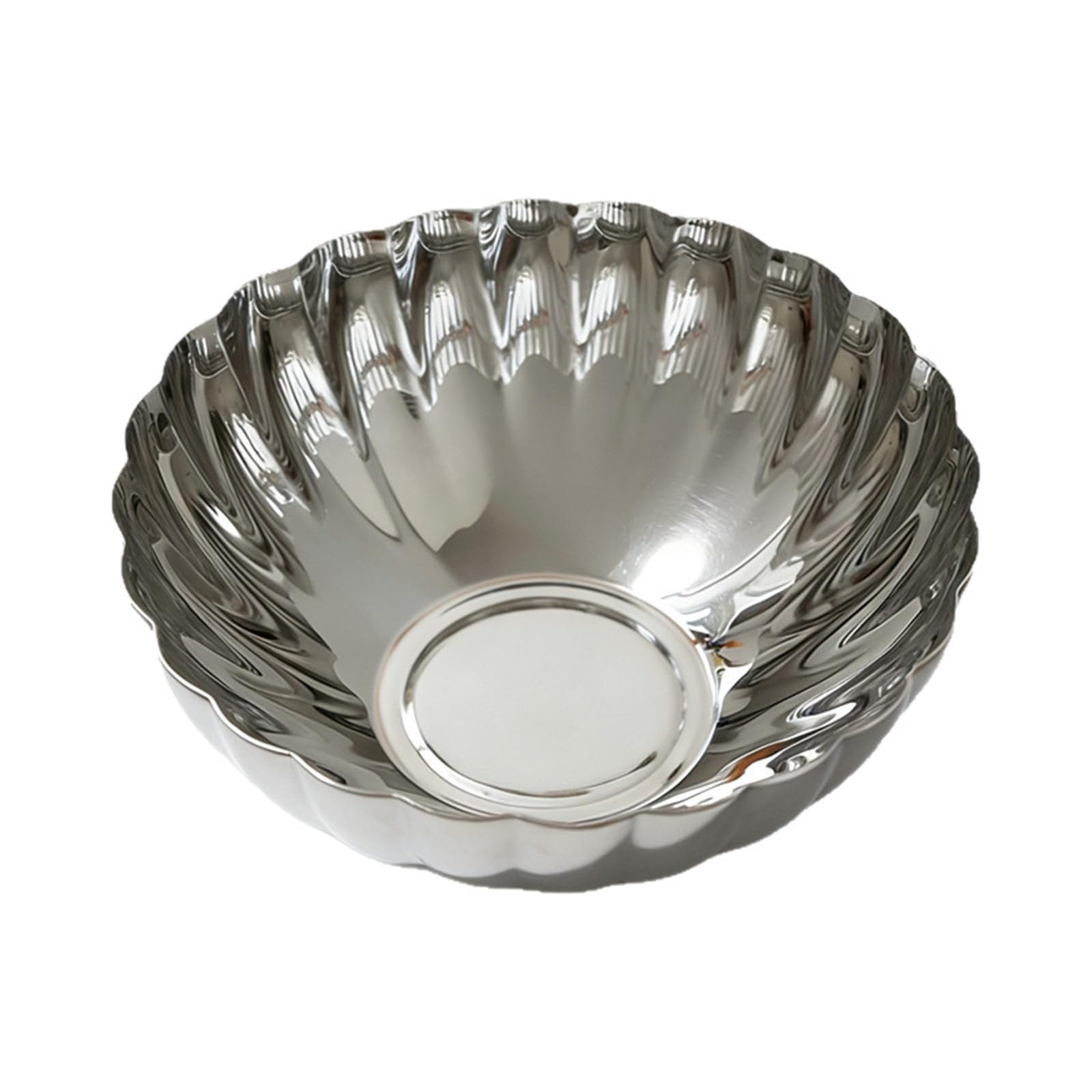 CAZSTYK Modern 304 Stainless Steel Appetizer Tray Glossy Finish Shell Shape Fruit Bowl Salad Serving Tray for Easy Cleaning Fruit Container