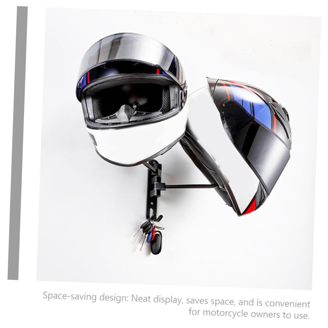 ABOOFAN Support Mural Casque Double Inoxydable et Porte Casque Polyvalent pour Chapeaux et Accessoires Rack de Rangement Mural Robuste et Facile à Installer