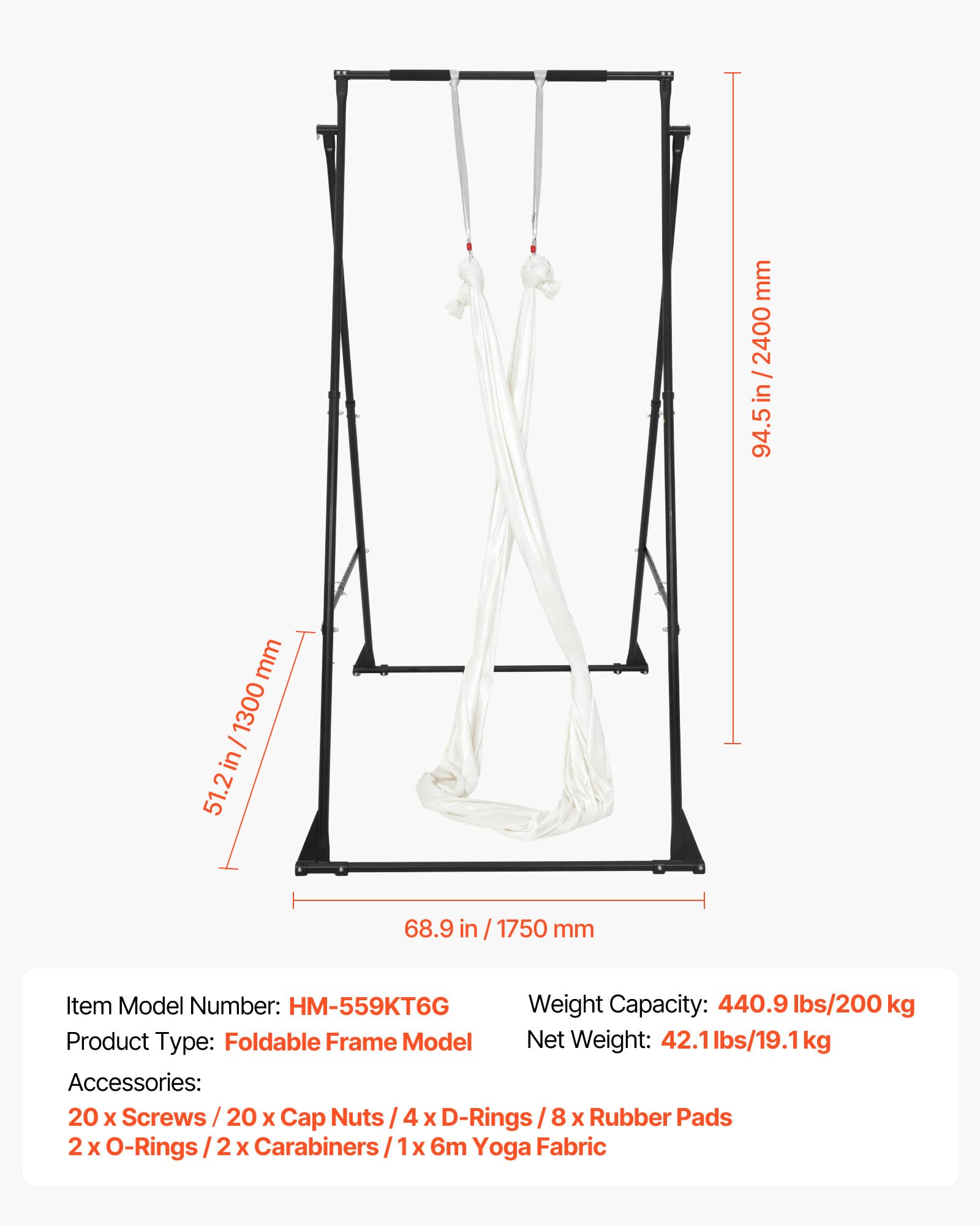 VEVOR Kit Balançoire de Yoga Aérien et Hamac