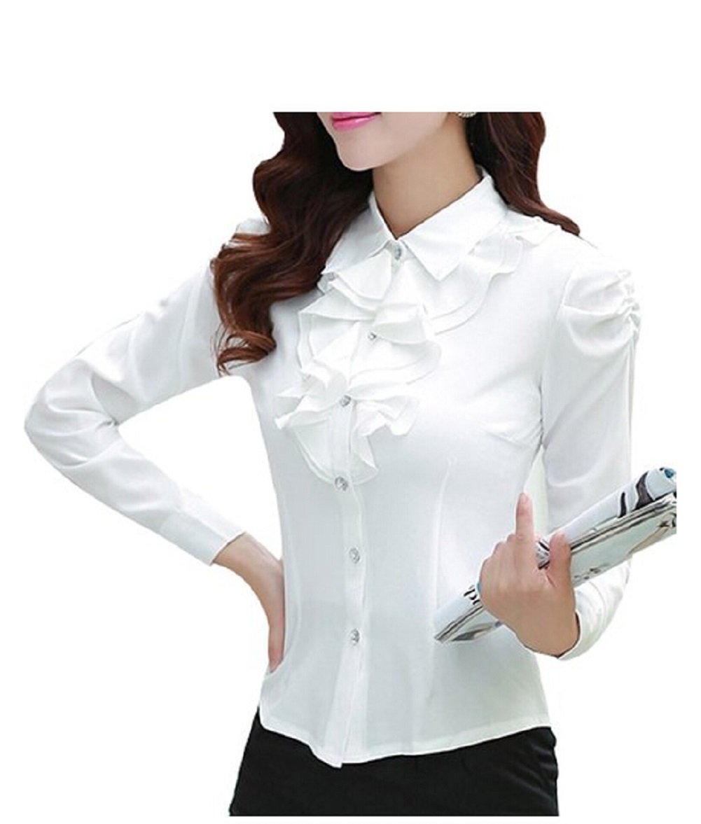 andequal piping bulky frill blouse