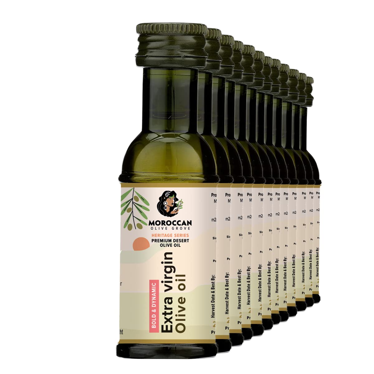 MOROCCAN OLIVE GROVE - Bold & Dynamic - Premium Desert Extra Virgin Cold Extracted Olive Oil, 100% Single Origin from Morocco, Polyphenol Rich - (20ml Travel - 30 Pack)