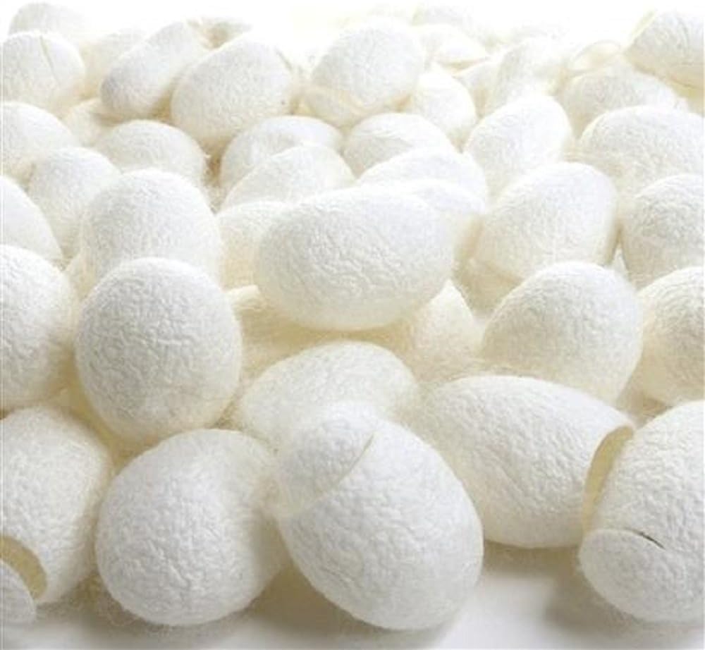 Paradise Fibers Cut Silk Cocoons (1 oz Bag, 70-90 cocoons per Bag)