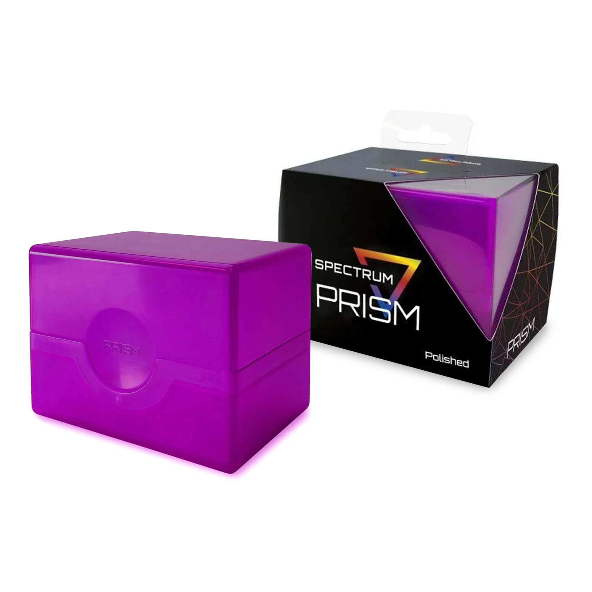 Étui BCW Prism violet brillant avec fermeture renforcée pour cartes