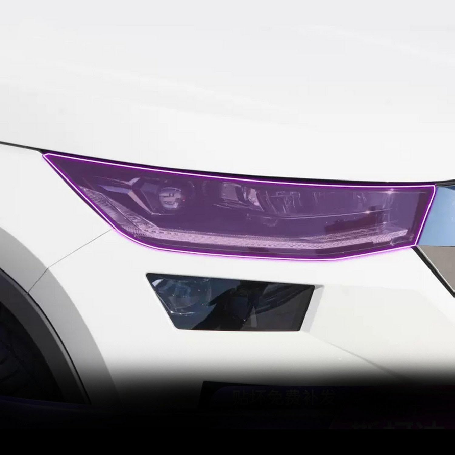 JCAKES Car Exterior PPF Protective Film Headlamp Scratch Protection TPU Transparent Film Smoked Black refit，for Skoda Kodiaq 2021-2023
