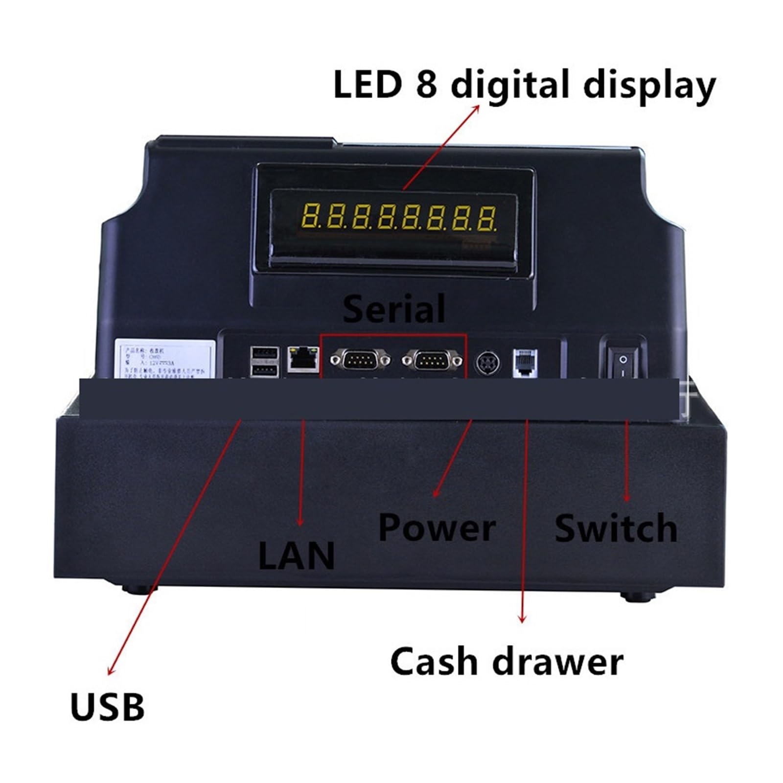 Cash Registers, Inteligentna zintegrowana elektroniczna kasa fiskalna z ekranem dotykowym, Fast Food, mleko, herbata, przekąski, bezobsługowa kasa fiskalna,for Retail & Restaurant All-in-One System