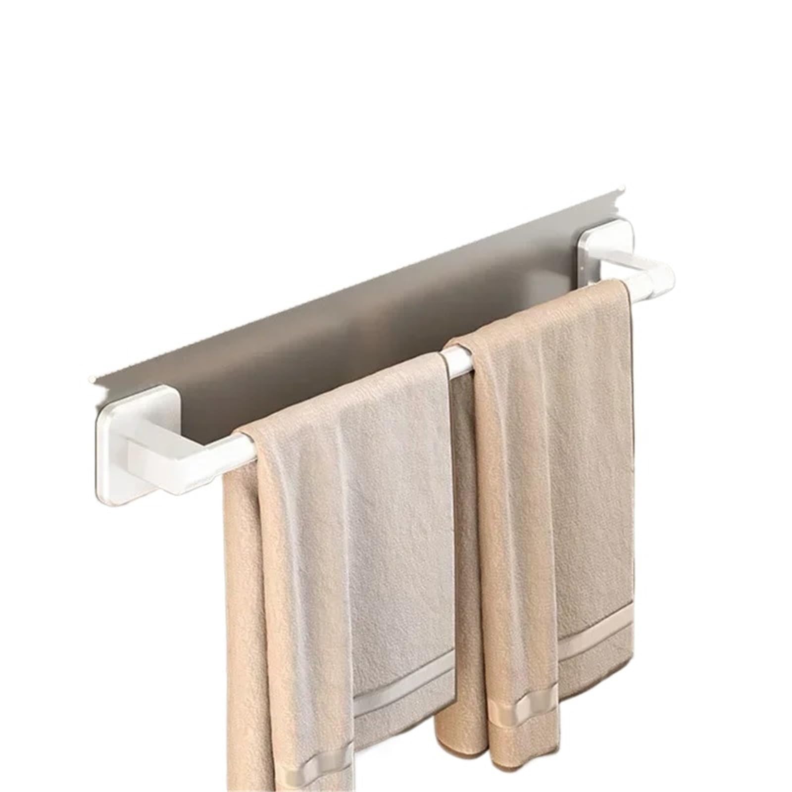 Bathroom Towel Holder Without Drilling Rack Bar Self-Adhesive Rail For DIY Tools(White 50cm)