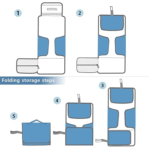 Miniatura 7 de Colorful Flowers Portable Changing Pad with Built-in Pillow, Waterproof Foldable Baby Diaper Changing Pads, Diaper Mat for Boys and Girls