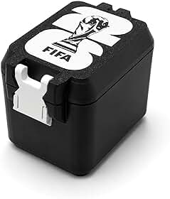 Caixa Porta Figurinhas Futebol 2026 Branco e Preto, Organizador para Figurinhas de Álbum, Estojo Colecionador Compacto 6 x 9,5 x 7 cm