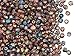 100pcs Czech Fire-polished Faceted Glass Beads Round 3mm Crystal Copper Rainbow