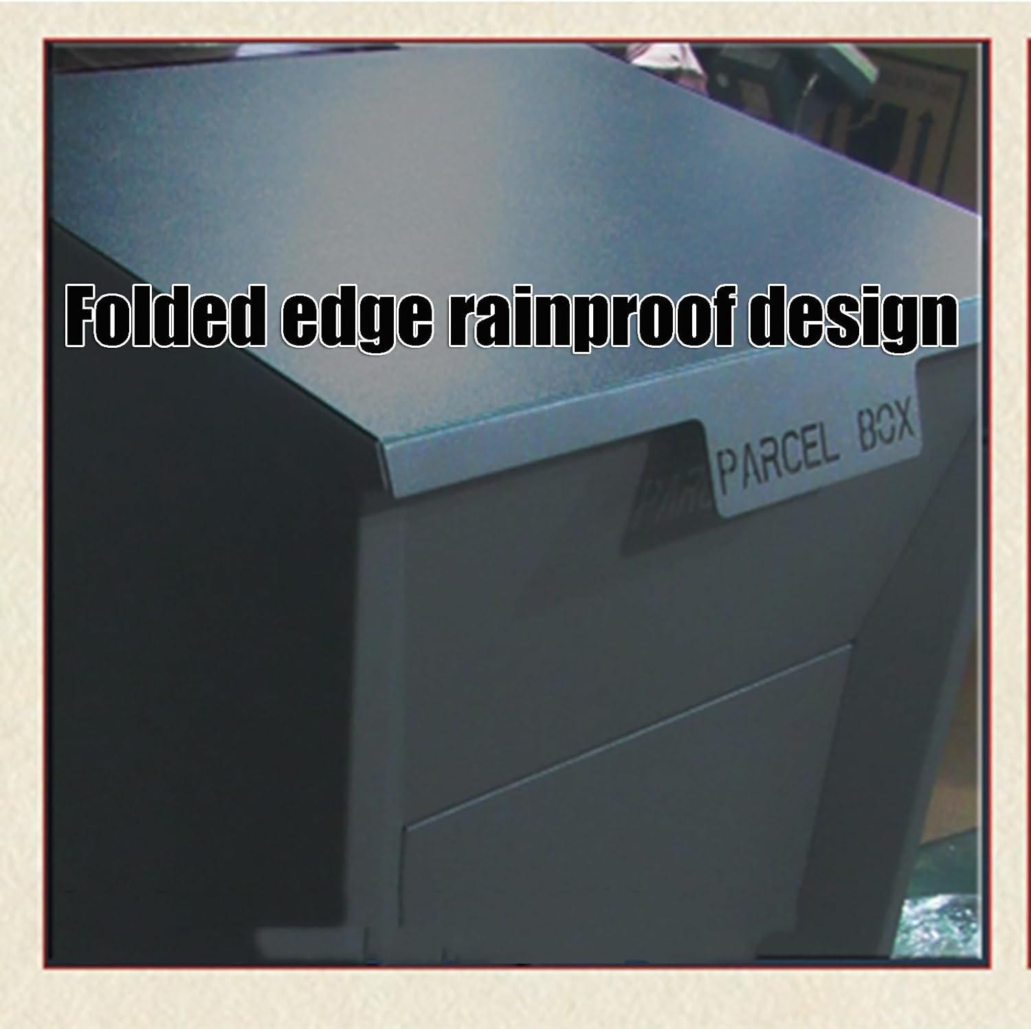 Locking Galvanized Sheet Mailbox Outdoor Rainproof Mailboxes with Antitheft Flaps and Sound Deadening Mats Black Vertical Parcel Boxes