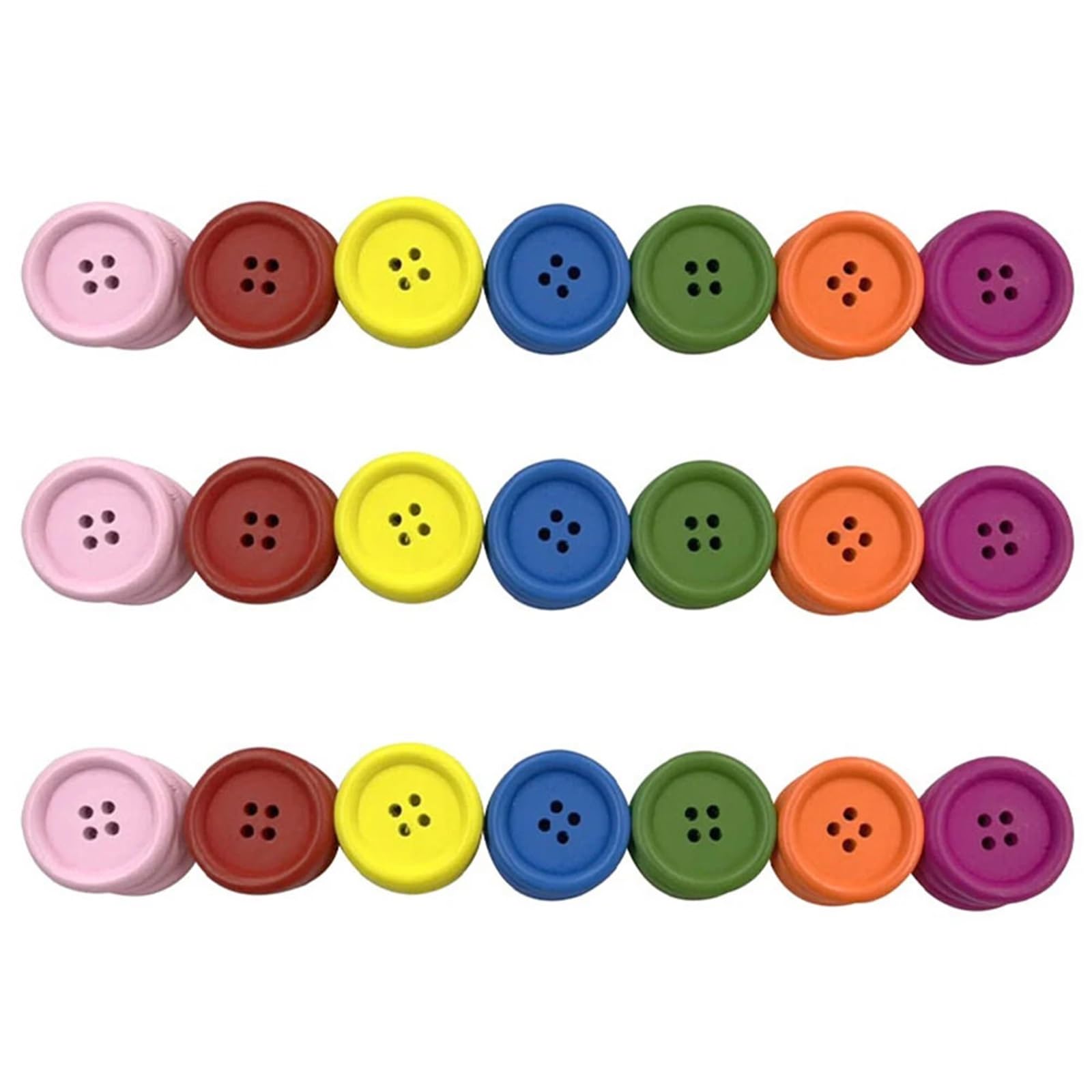 Bottoni in resina da cucire 500 bottoni in legno colorati for cucire, scrapbooking, lavori artigianali(20mm)