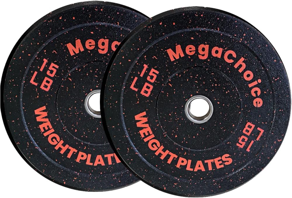 Bumper Weight Plates 2 Inch Barbell Bumper Plates Pairs Set 10-45 Lbs Rubber Bumper Plates Set Of 2 for Home Gym, Colored Weights Rubber Strength Training Plate for Weight Lifting