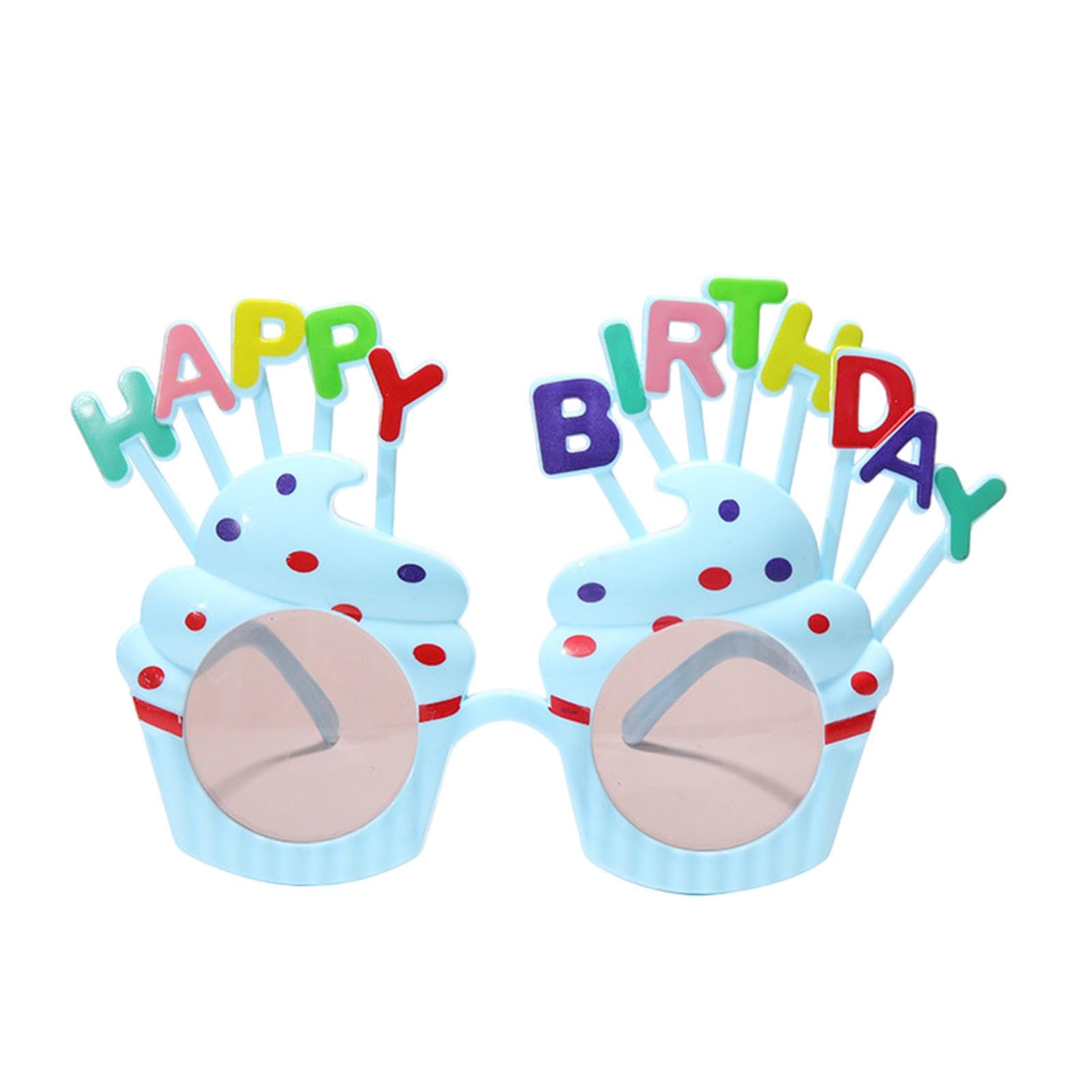 Happy Birthday-bril - grappige foto-rekwisieten zonnebril, nieuwigheid grappige bril, verjaardagsfeestje gunsten bril voor kinderen en volwassenen