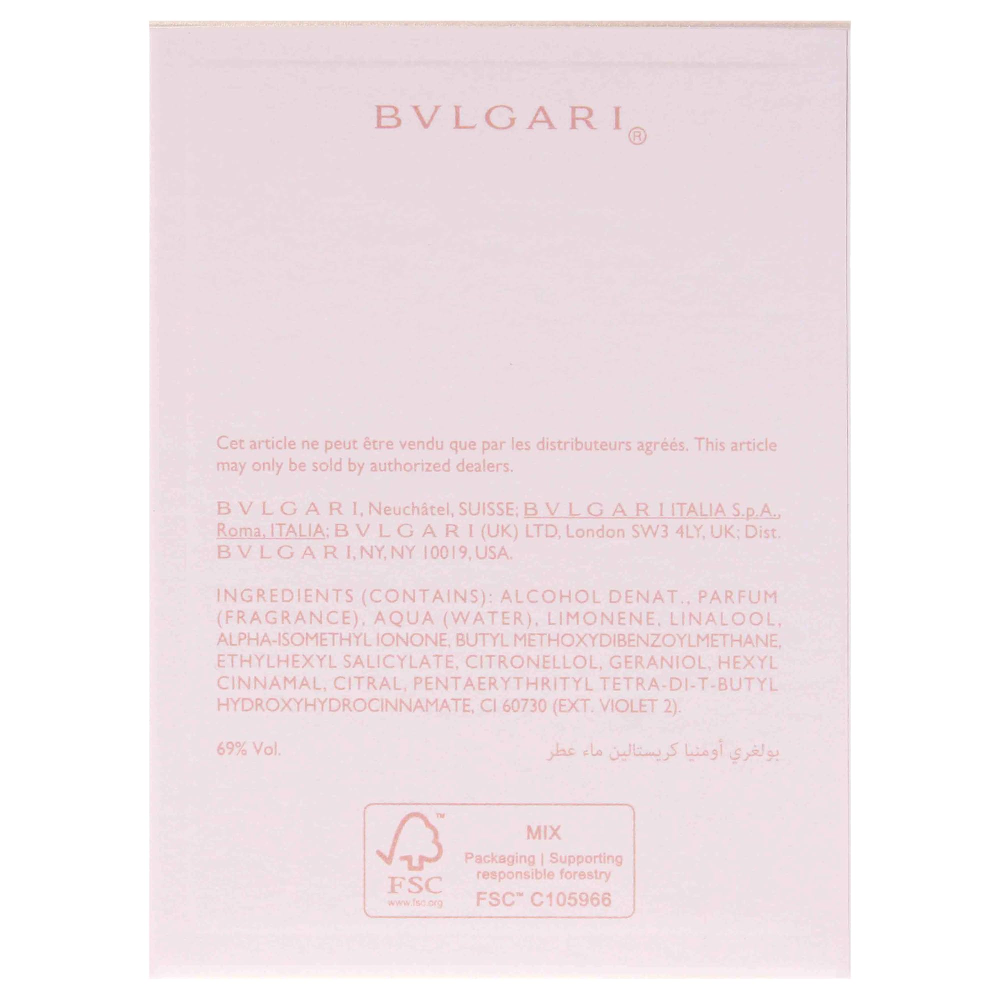 BULGARI OMNIA KRYSTALLINE damskie woda perfumowana 50 m
