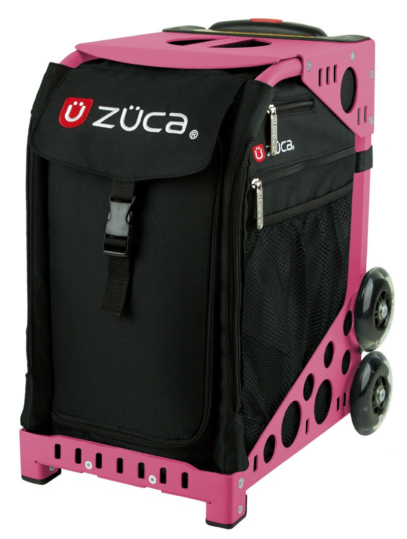 ZÜCA Sport Obsidian Rolling Bag with Pink Frame (flashing wheels)