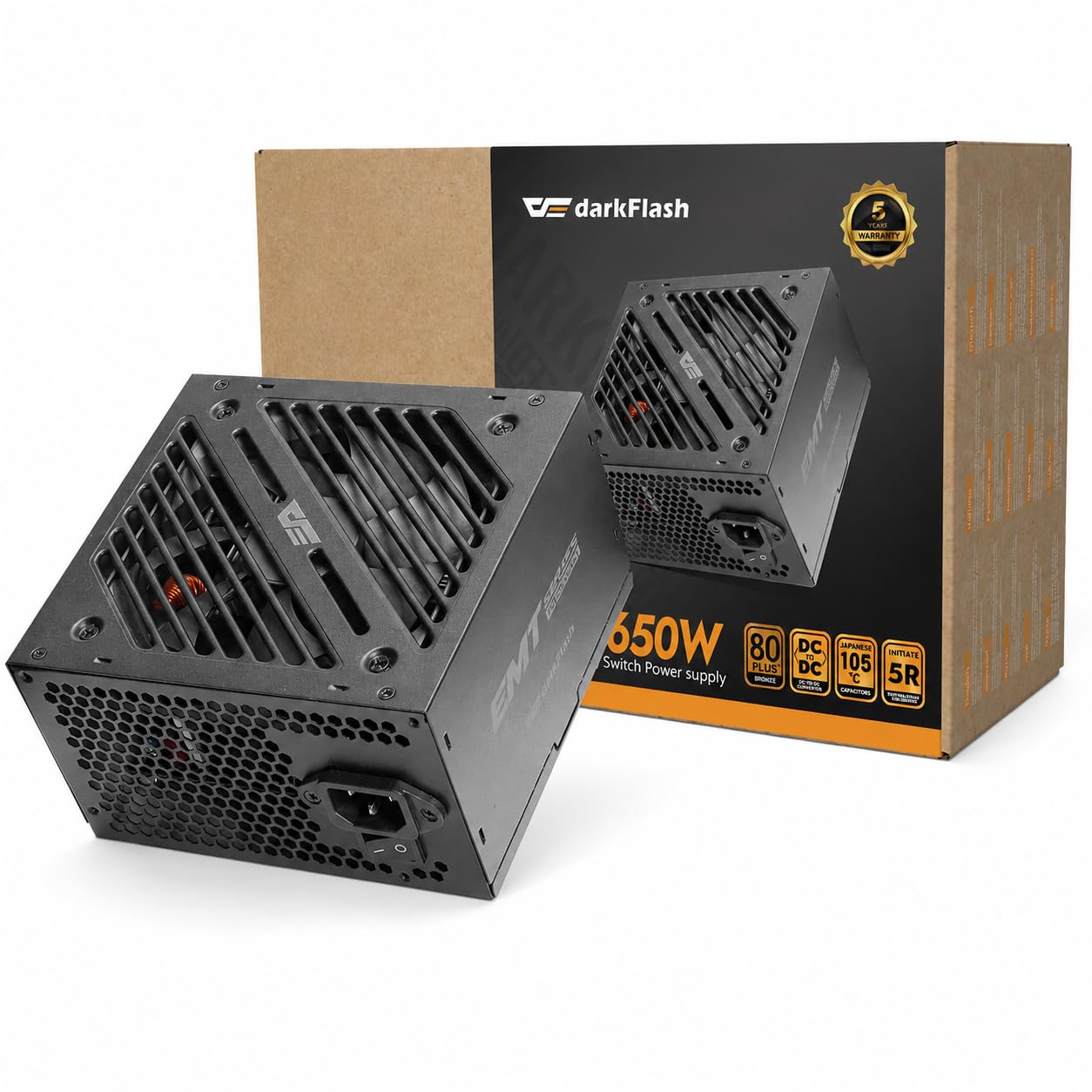 Amazon.com: darkFlash EMT650 650W 80 Plus Bronze ATX Power Supply