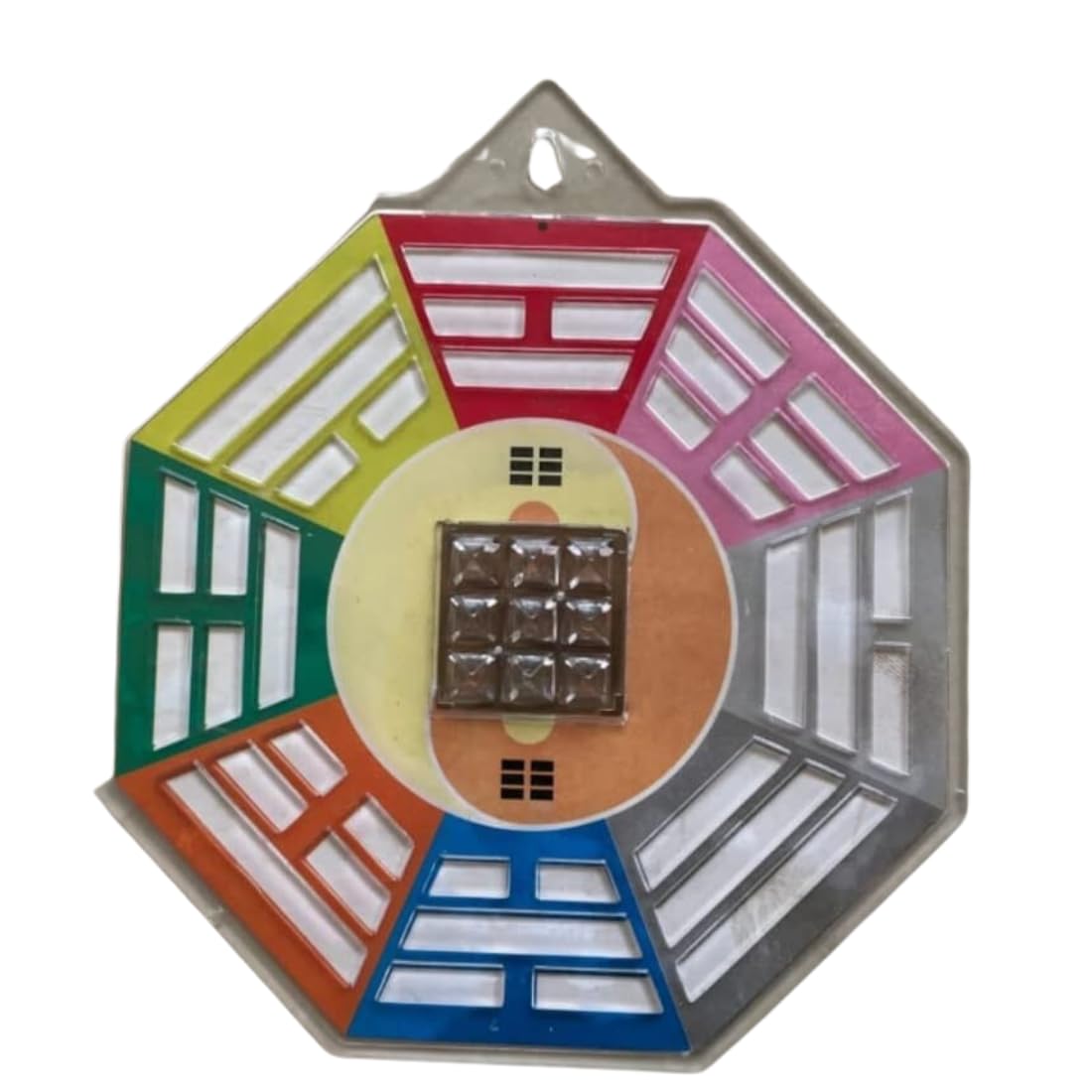 Bless Kraft Bagua Mirror for Vastu Feng Shui Convex Bagua Mirror Positive Energy, Protection Wall Door Hanging for Home and Office (Referred by Vastu Expert) (Vasstu Expert)