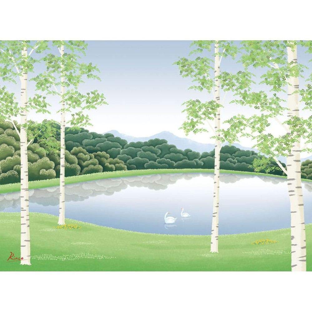 Amazon.co.jp: 竹内凛子 湖畔清風 F6号 高精彩工芸画 手彩補色 複製画