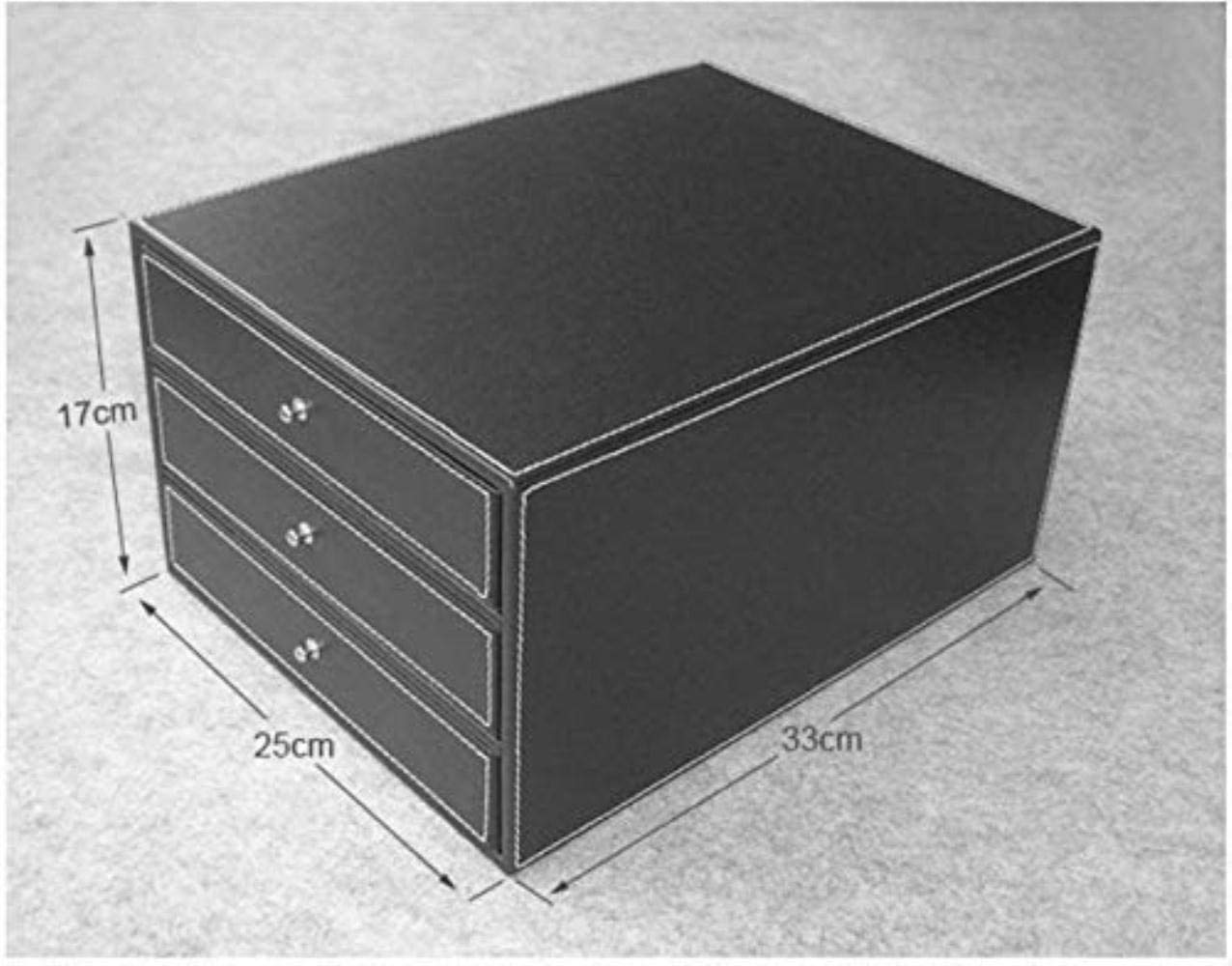 Multifunctal Black & Brown File Cabinet con 3 Ders le Desktop Office Sto Rack per documenti e forniture Slish e pratico Büro Aktenschrank