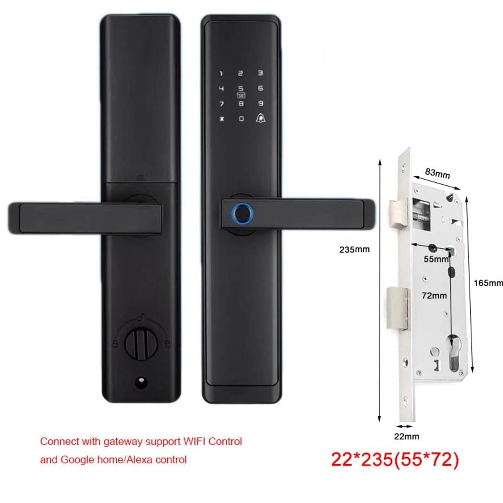 La cerradura de puerta electrónica del teclado Digitaces la elegante funciona remotamente controla(22x235 5572)