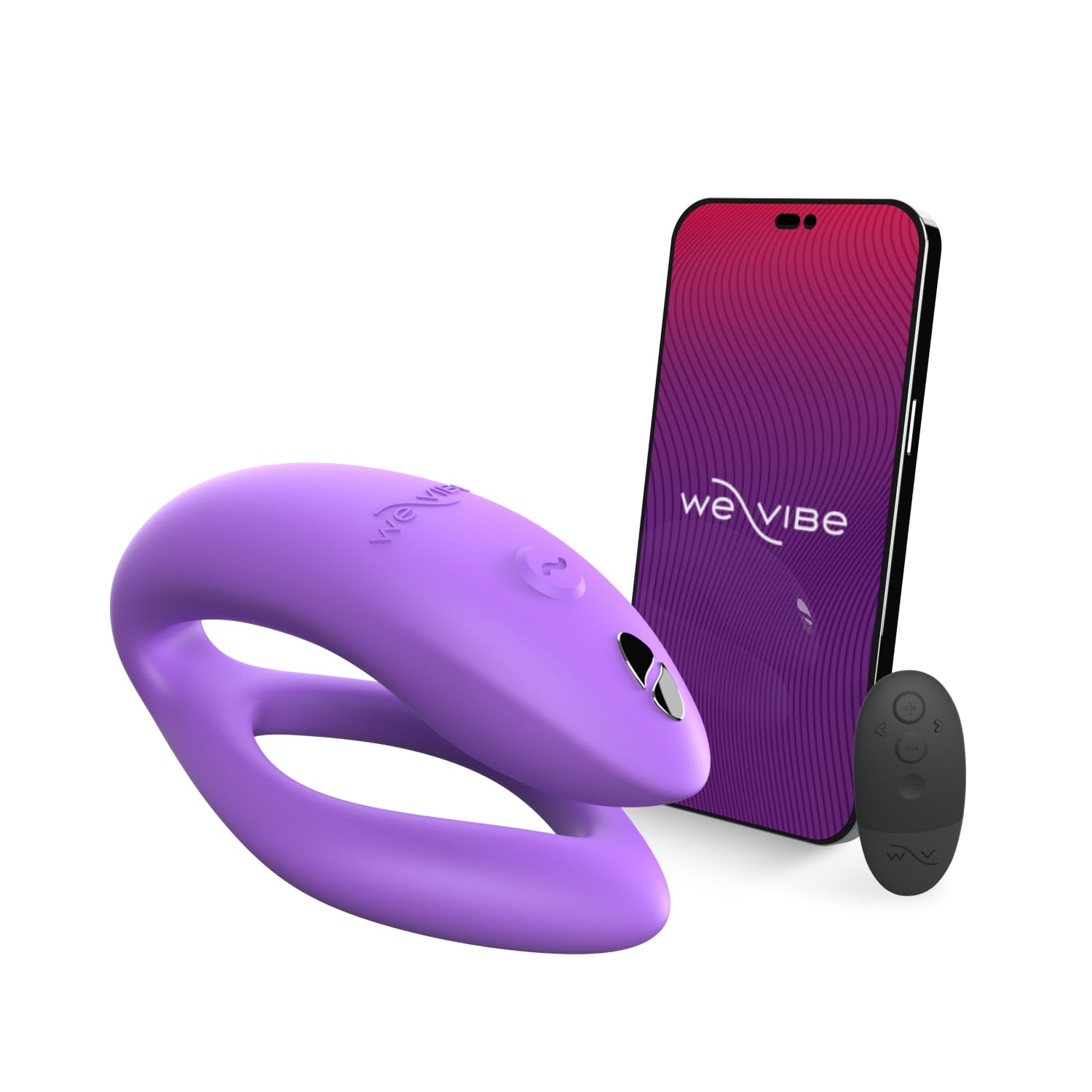 We-Vibe Sync O Couples Vibrator - Remote Control C-Shape Vibrator for Women - App Controlled Wearable Vibrating Adult Sex Toy - G-spot and Clitoral Stimulation - Waterproof & USB Rechargeable - Purple