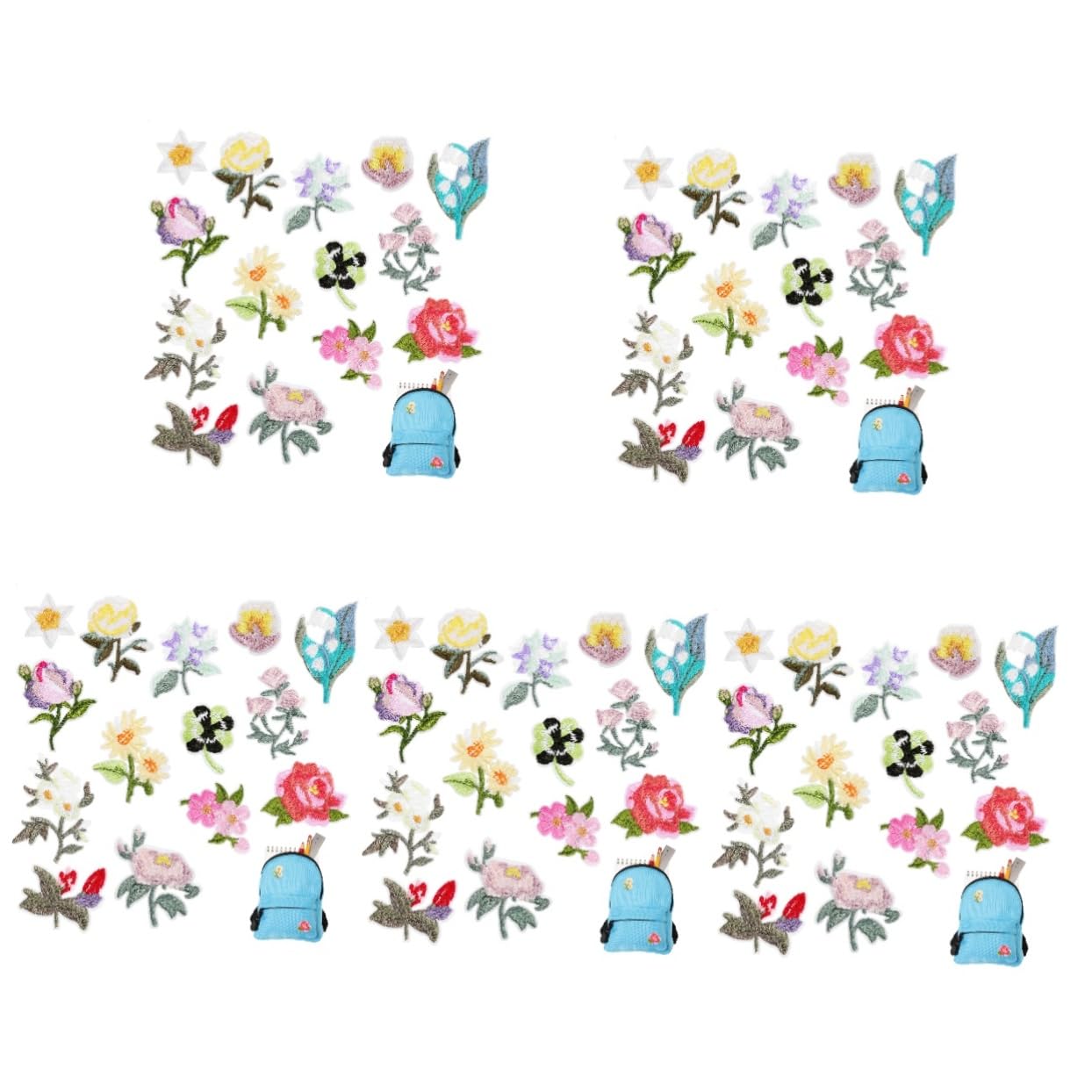 STOBOK 70piezas Parches De Flores Bordadas Para Ropa Apliques Termoadhesivos Para Jeans Chaquetas Sombreros y Zapatos Reparación y