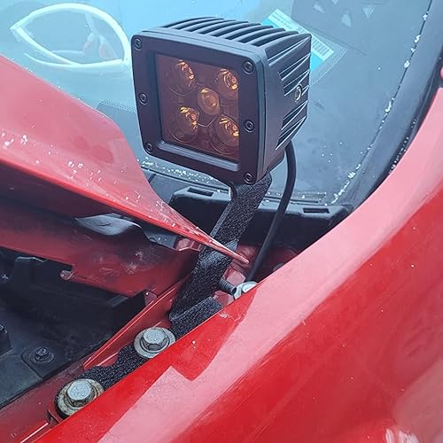 Miniatura 9 de ADTOPI - Soporte de montaje de capó de metal negro para antena de luz de cubo de luz todoterreno, compatible con Chevy Suburban Tahoe Silverado