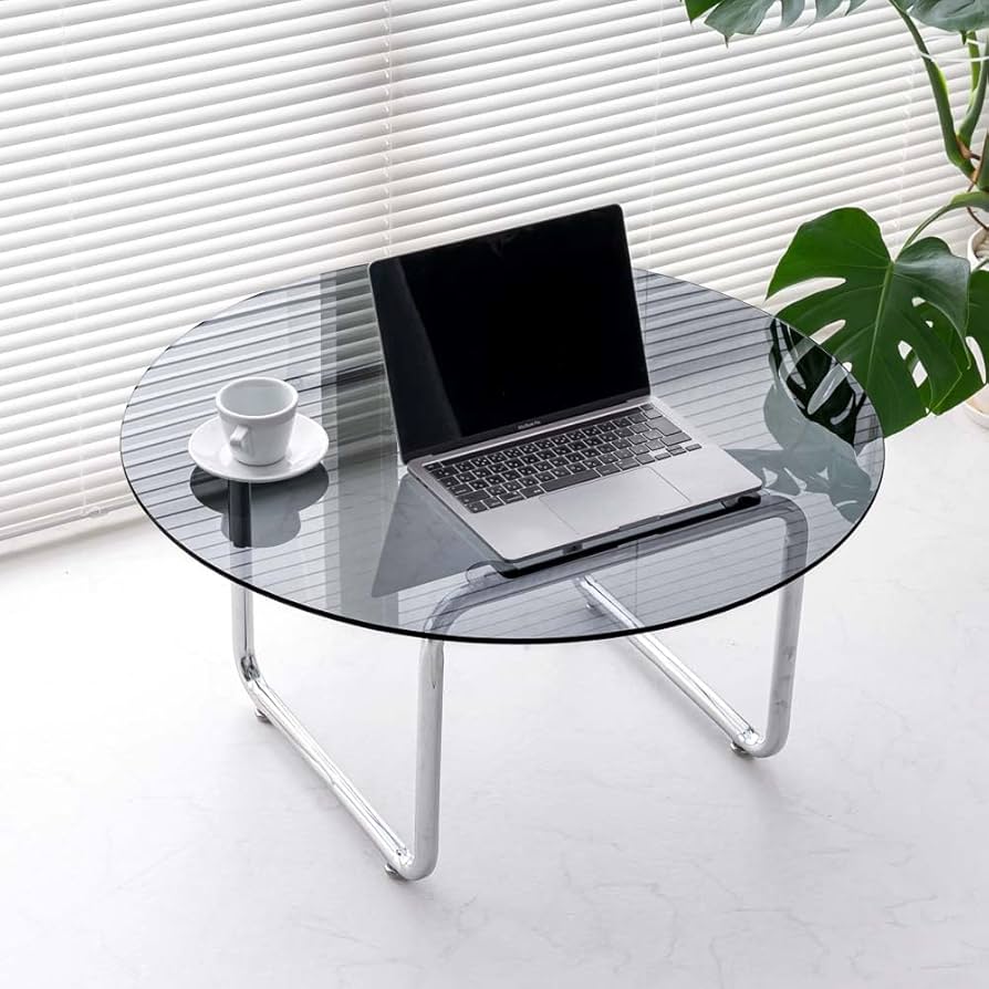 smoo ガラステーブル　クリア　80cm Amazon.co.jp: smoo ガラス テーブル ローテーブル 幅80