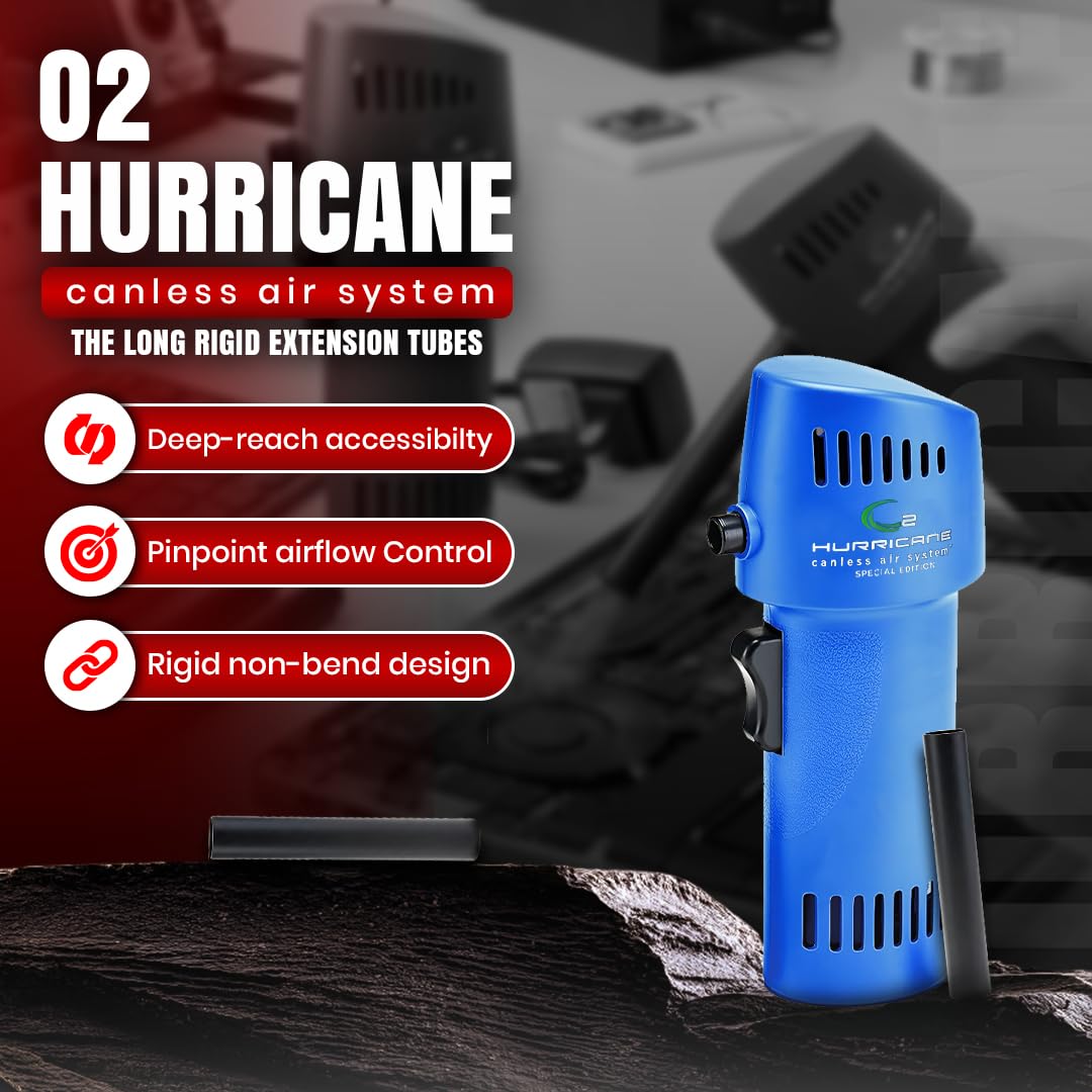 La mejor alternativa de aire comprimido enlatado: edición especial de aire sin lata O2 Hurricane de 220 MPH