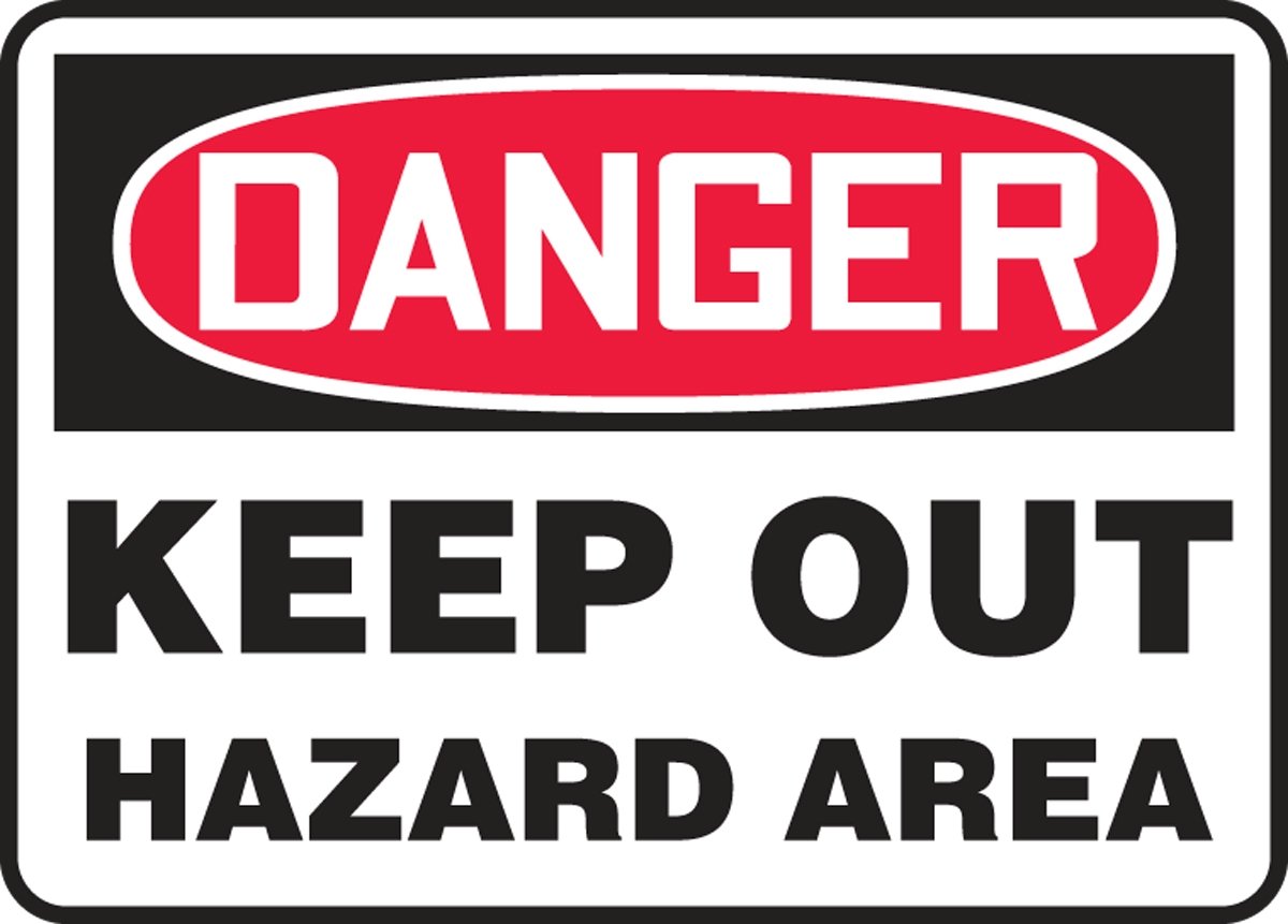 Panneau signalisation danger zone de risque Accu-Shield
