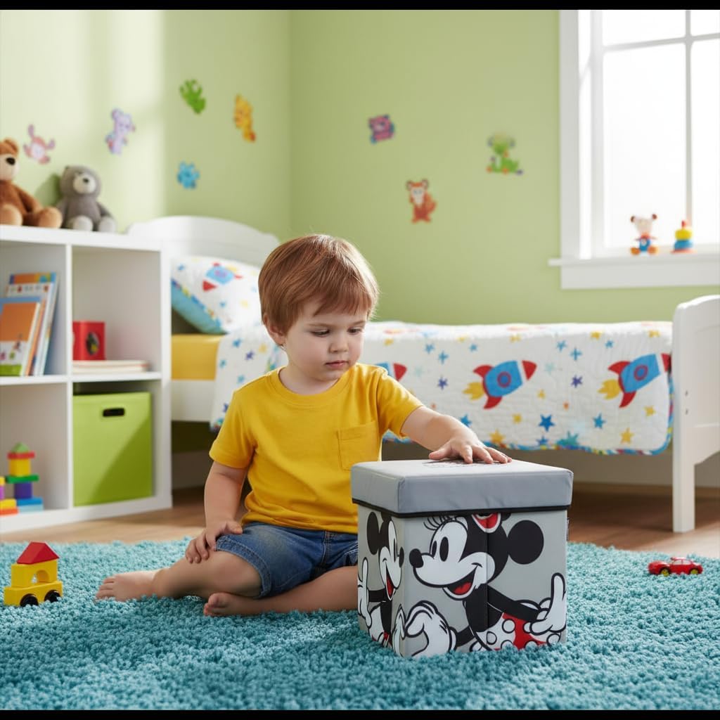 ARDITEX Minnie Folding Textile Storage Seat 30x30x30cm