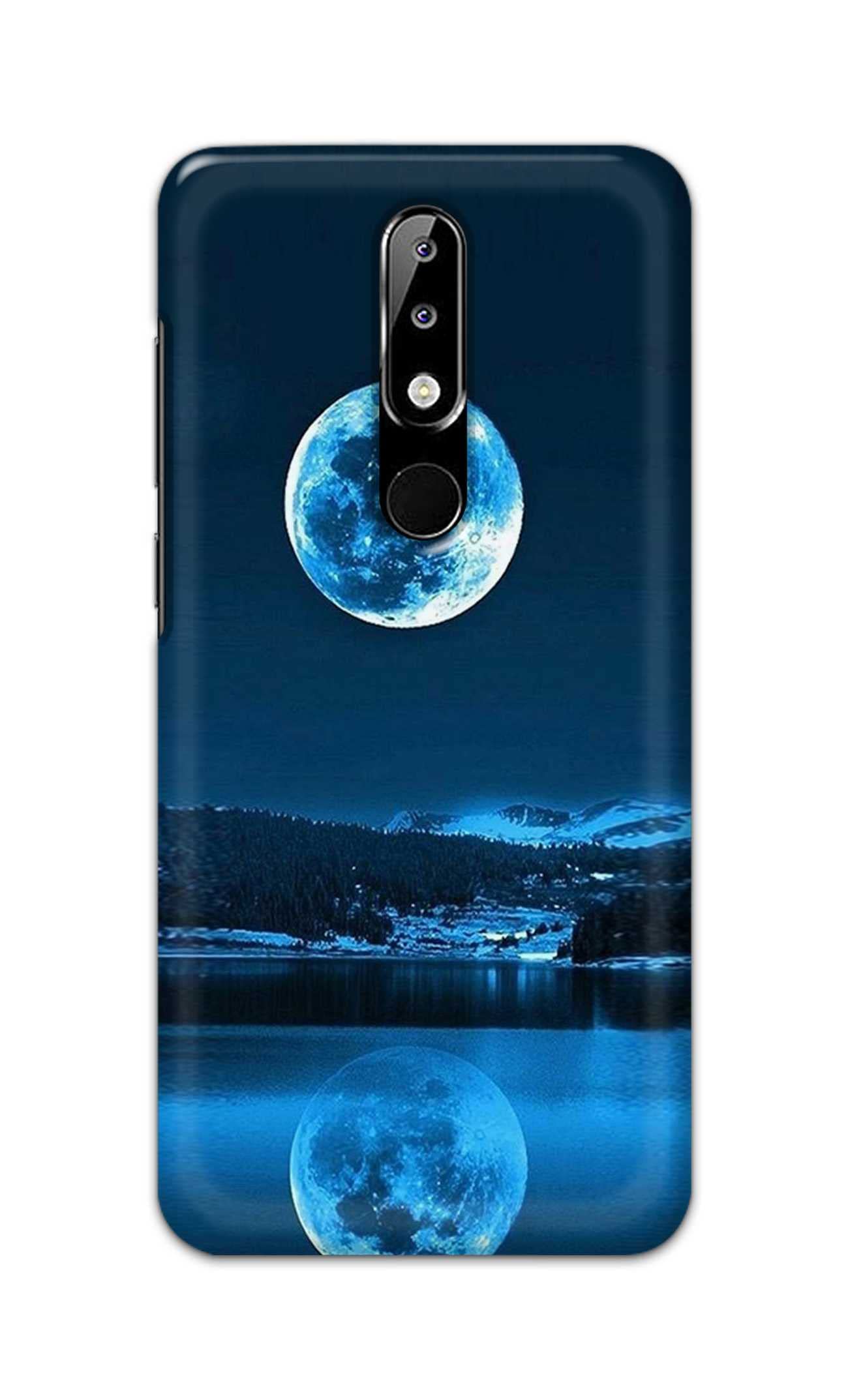 PRINTFIDAA Beautiful Moon View On River Printed Designer Hard Case for Nokia 5.1 Plus (5.86") Back Cover -(ZO) TEJ1007