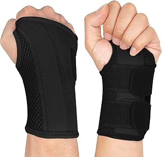 Carpal Tunnel Wrist Brace 1 Pair,Adjustable Wrist Support Brace,Night Wrist Sleep Supports Splints Arm Stabilizer,Suitable for Wrist Pain,Sprain,Exercise