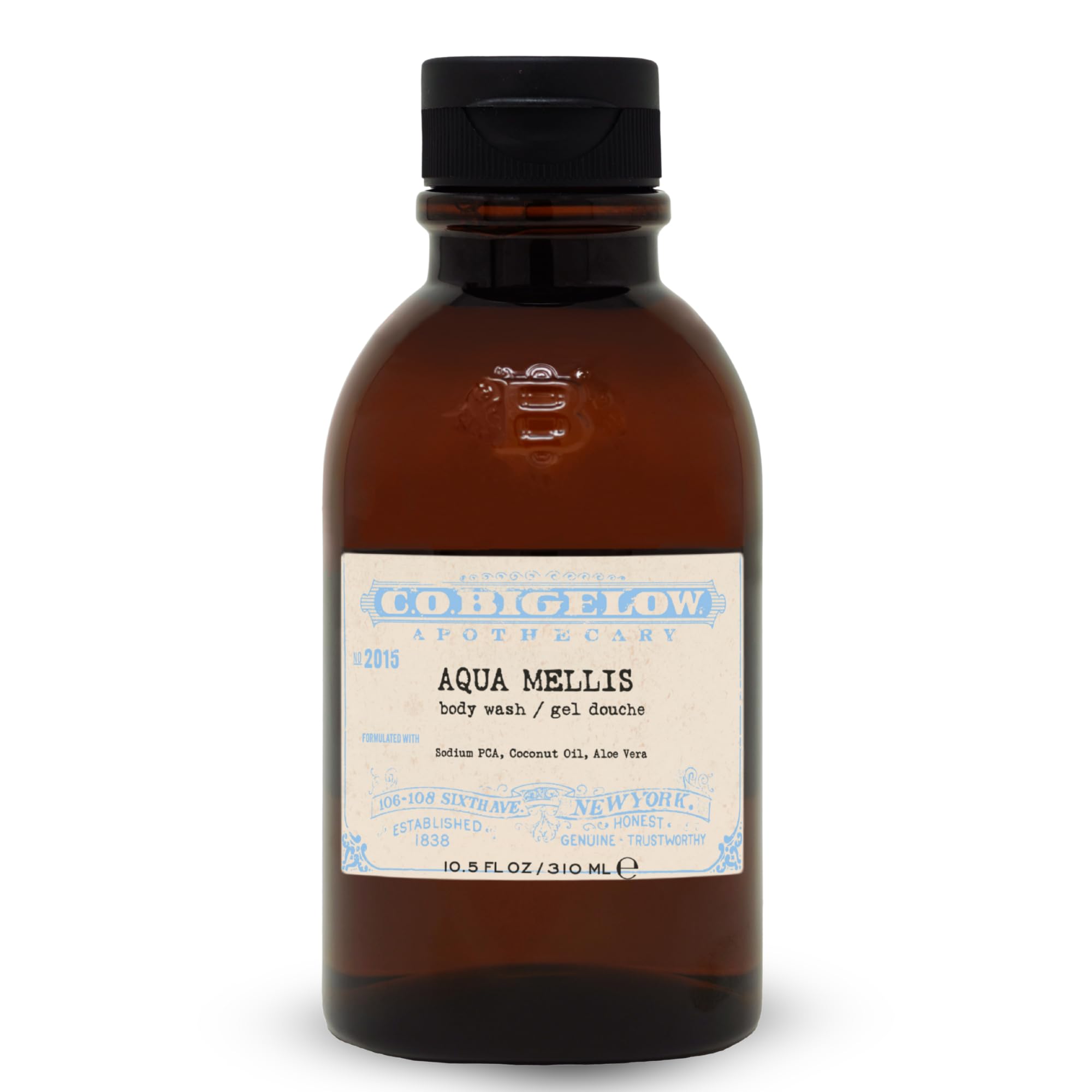 C.O. Bigelow Aqua Mellis Body Wash, Iconic Collection Moisturizing Body Wash with Coconut Oil & Aloe Vera, 10.5 Fl Oz