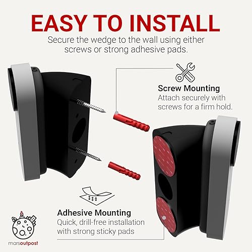 Vista 12 de Cuña de montaje en esquina de 45° compatible con Google Nest Hello Video Doorbell de 1ª generación, con cable, te permite apuntar timbre, mejor