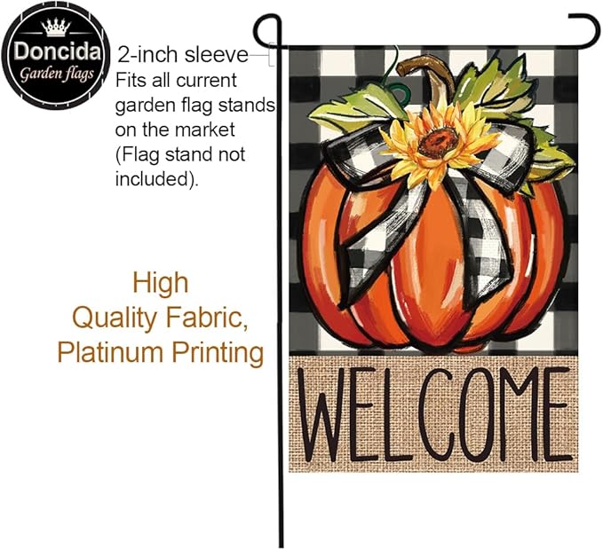 Set de 20 Banderas de Jardín Estacionales Doble Cara 12x18 Pulgadas miniatura 4