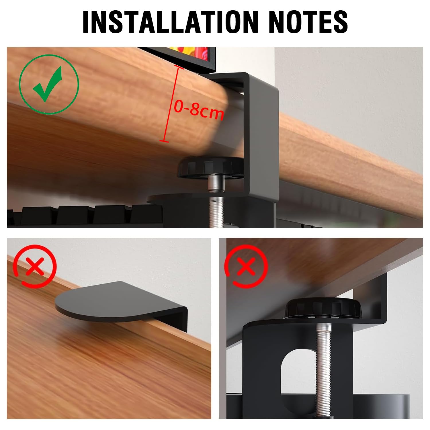Estensione ergonomica per scrivania – 52 x 25 cm, pieghevole a 90°, non necessita di foratura, prolunga da tavolo, estensione per tastiera, supporto per desk Extender (Oak, 52 x 25 cm)