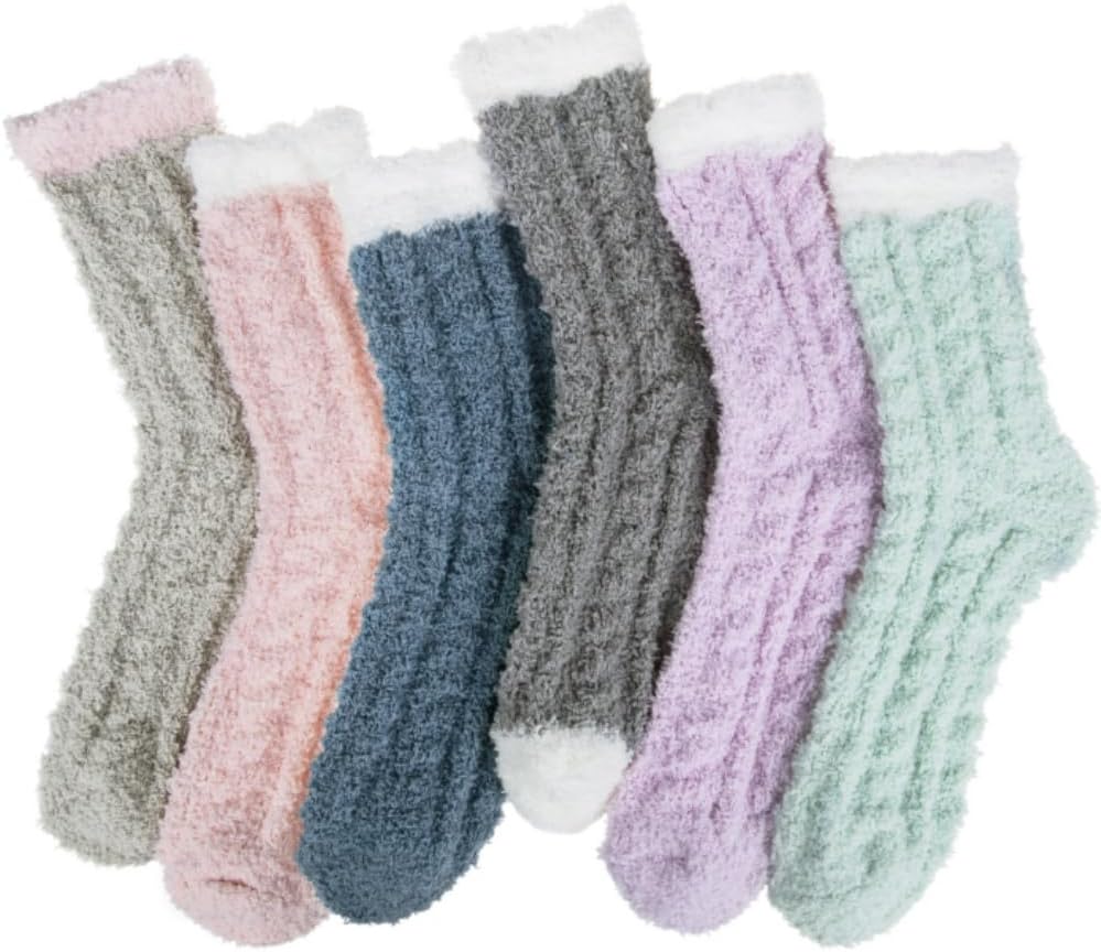 6 Pairs Womens Fuzzy Socks Winter Warm Soft Cozy Fluffy Microfiber House Sleeping Slipper Socks Christmas Gifts 6 Pairs Womens Fuzzy Socks Winter Warm Soft Cozy Fluffy Microfiber House Sleeping Slipper Socks Christmas Gifts