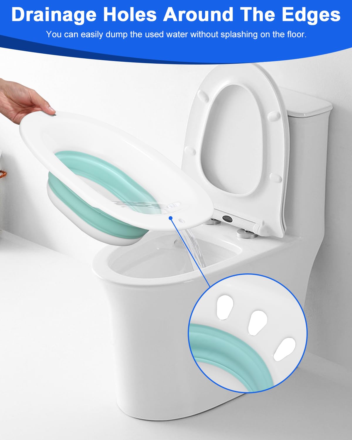 Bidet Portatile per WC, Bagno Sitz Pieghevoleper Sedile del, Vasca da Bagno per WC Porta una spugna per la pulizia per Emorroidi Cura Post-Parto Trattamento del Perineo Pulizia Detox