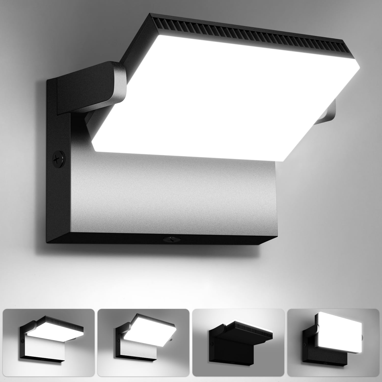 Photo 1 of ledmo 150W LED Flood Light with 360° Rotatable Head, 5000K 18000LM Modern Outdoor Wall Lights, LED Security Commercial Exterior Wall Pack Light Fixture, Switch Control for Backard, Garage, Shop, Barn