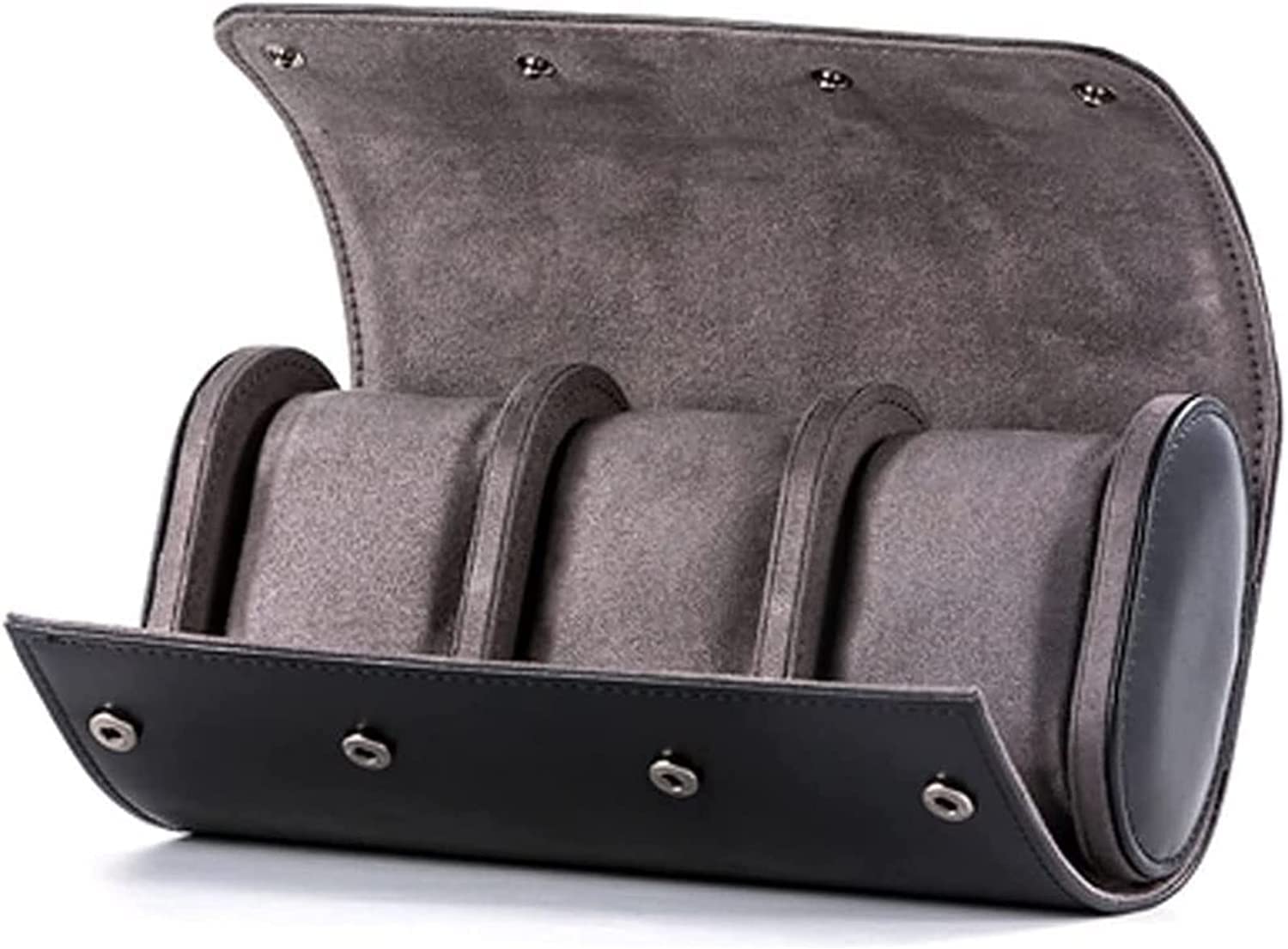 TIANQIHAO Watch Roll Travel Bag Microfiber Pu Leather Watch Storage Box