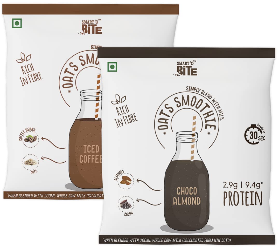 See full amazon price history chart for SmartO Bite Oat Smoothie | Healthy Shake Mix | 28 Sachets - 2 flavours x 14 each - Choco & Coffee | No Refined Sugar | Fibre Rich | Protein Source | Ready in 30 Seconds SmartO Bite Oat Smoothie | Healthy Shake Mix | 28 Sachets - 2 flavours x 14 each - Choco & Coffee | No Refined Sugar | Fibre Rich | Protein Source | Ready in 30 Seconds (B097L92P9T) Amazon Price History, Amazon Price Tracker
