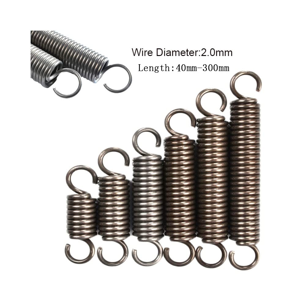 1PCS Expansion Springs Extension Tension Spring Wire Diameter 2.0mm,OD 12mm,Length 80mm