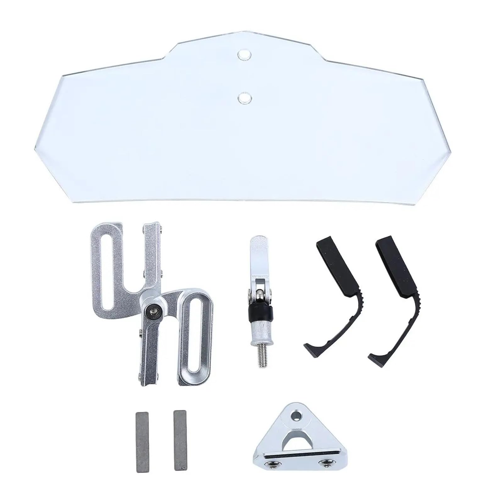 Deflector Cupula Moto Compatible con BMW R1200GS, Kawasaki Z800, Z900 y Honda. Clip de alerón Universal para Motocicleta, extensión de Altura Ajustable. Parabrisas